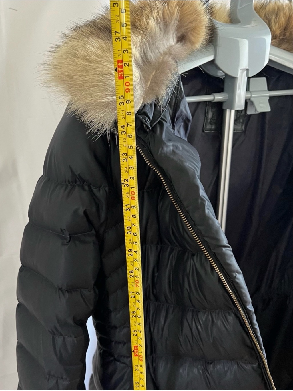 Dawn Levy Black Long Puffer Coat With Fur Trim — image 6 of 6